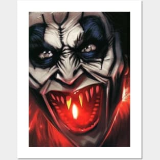 Scary clown horror Posters and Art